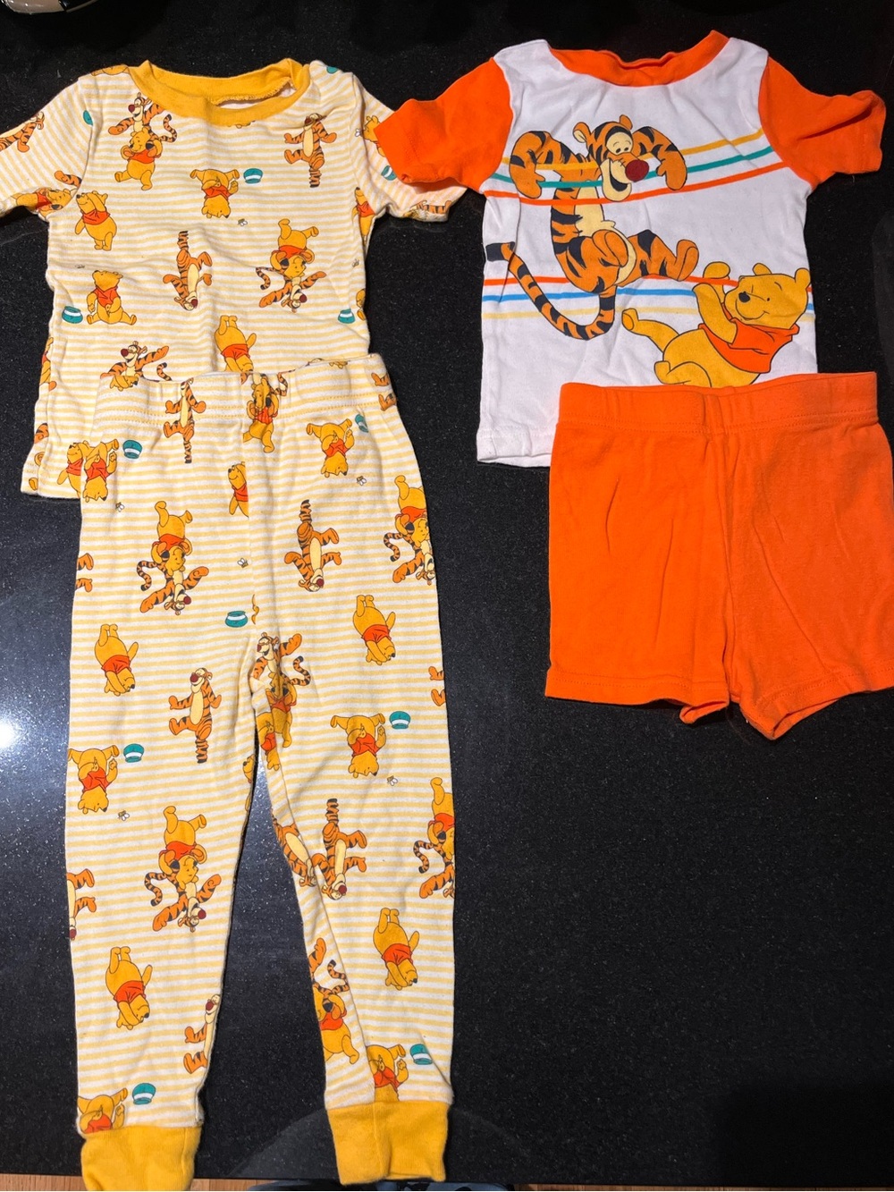 Winnie the Pooh & Tigger Kids Pajama Set - Yellow & Orange